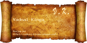 Vadnai Kinga névjegykártya